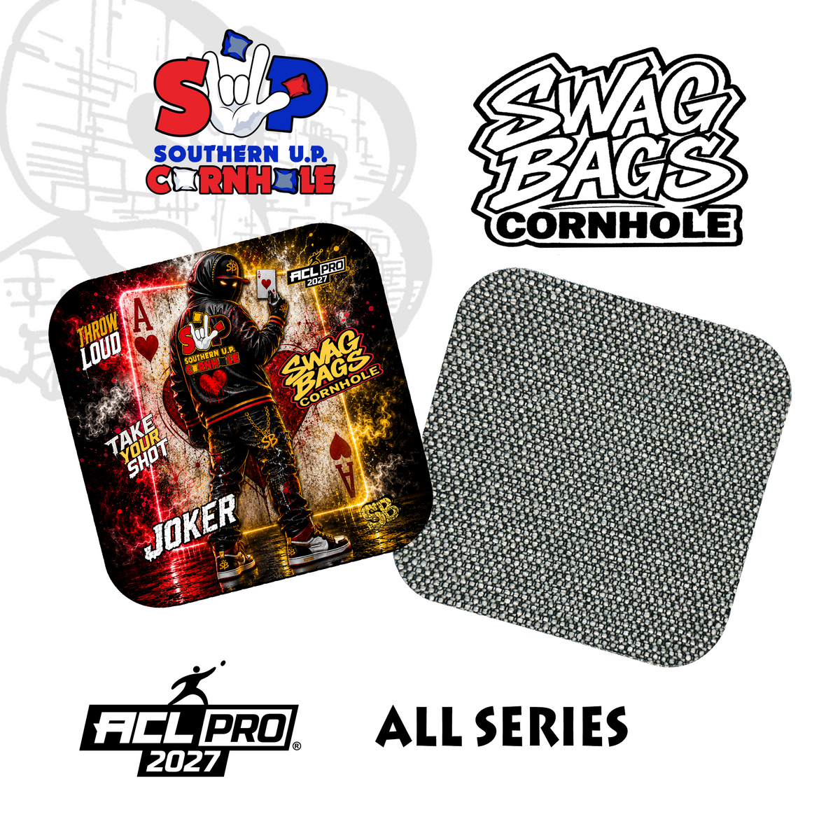 SUP Cornhole x Swag Bags — Ace of Hearts (Available in all Series)
